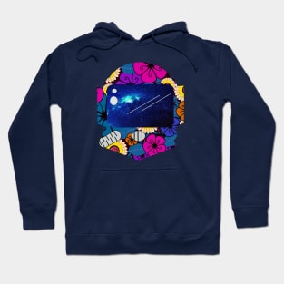 astronaut full flowers Hoodie